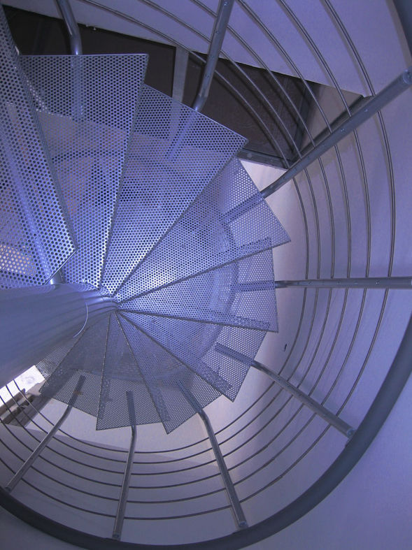 Escalera de caracol - PERFO - Atrium - estructura de acero inoxidable