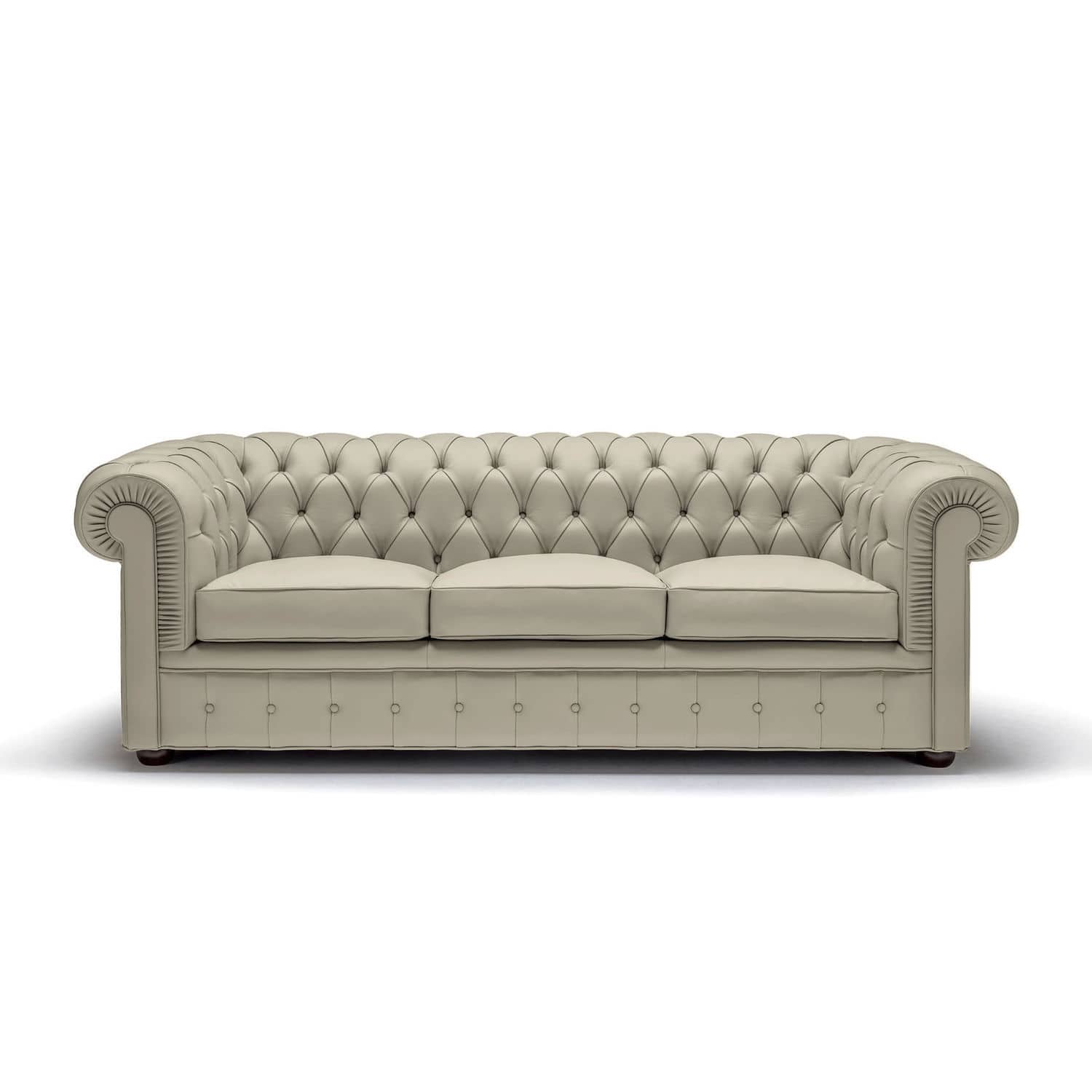 Sofá cama CHESTER BERTO Chesterfield / negro / de tejido