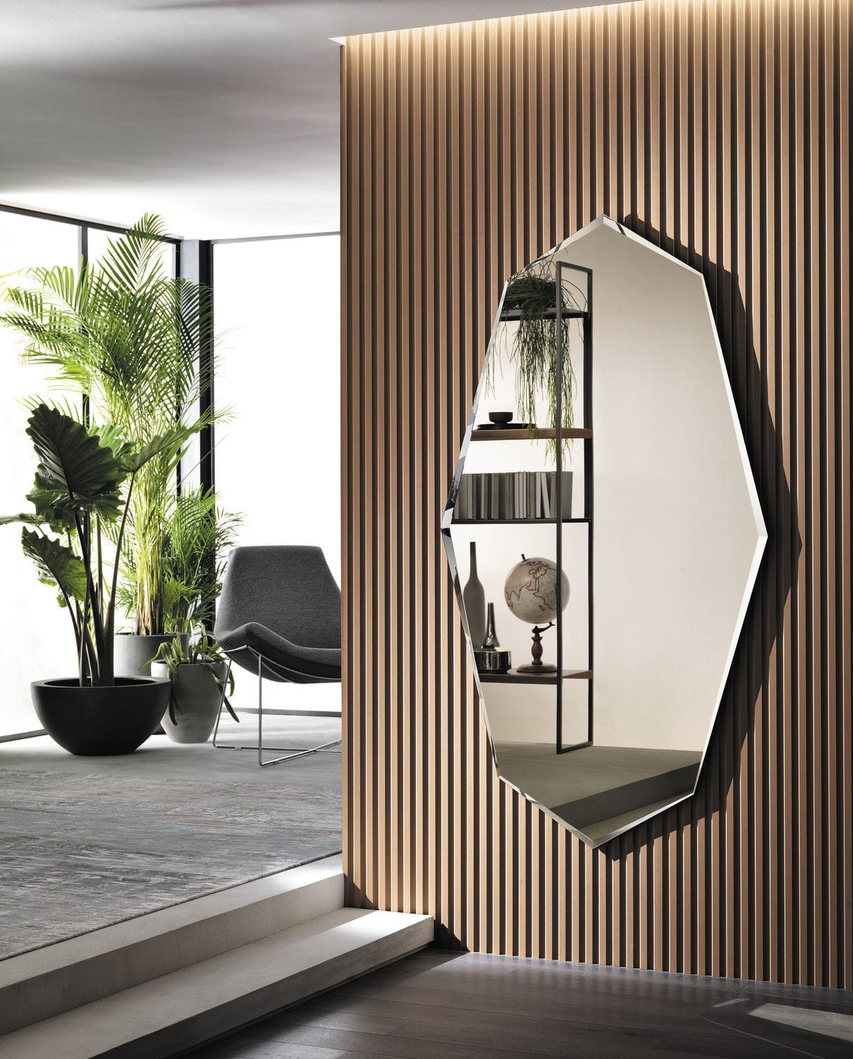 Espejo de pared - SESTANTE - Riflessi - contemporáneo / octogonal