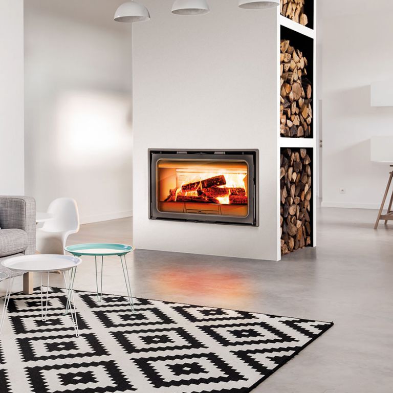 Chimenea de leña - IF-800 - Lacunza - contemporánea / hogar cerrado