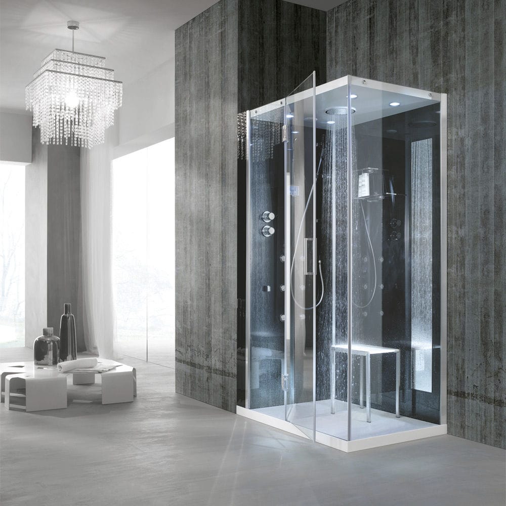 Cabina de ducha multiusos - TEMPO - HAFRO srl - de vidrio / de fibra