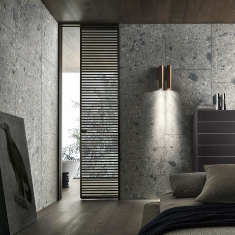 Puerta de interior - EVEN - RIMADESIO - abatible / de aluminio