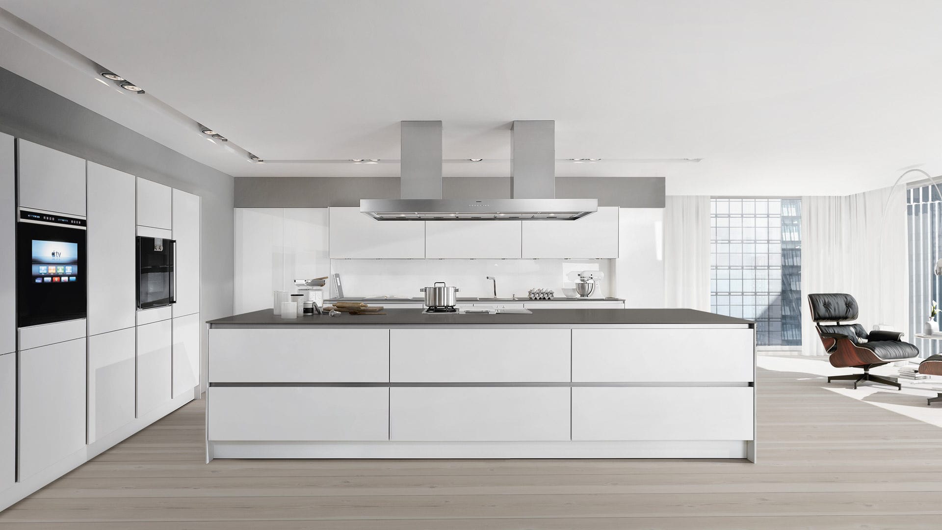 Cocina contemporánea - PURE : S2 - SIEMATIC - de madera lacada / de