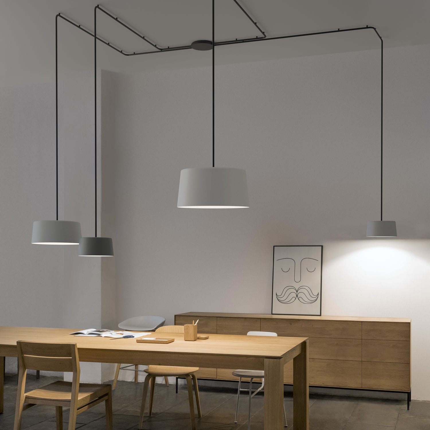 Lámpara suspendida Tube VIBIA LIGHTING de aluminio / de acero