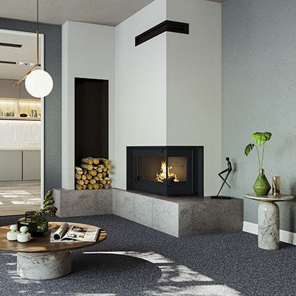 Chimenea de leña - MASSALA - SEGUIN - de gas / de pellets / contemporánea