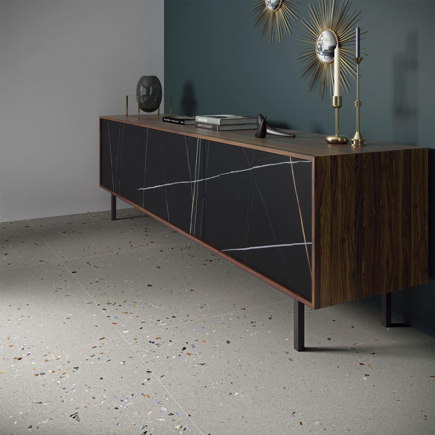 Encimera de gres porcelánico - AZALAI ITOP NEGRO NATURAL - INALCO - de