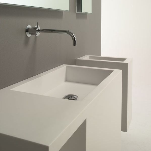 Lavabo suspendido YUME Rapsel de Corian® / rectangular