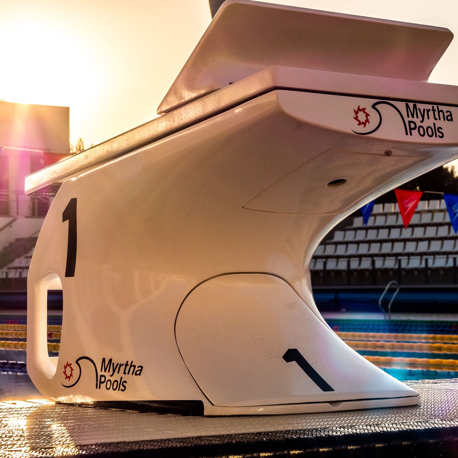 Taco de salida para piscina pública Track Start Racing Myrtha Pools