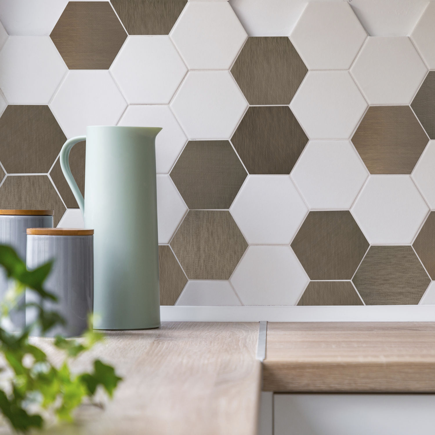 Revestimiento de pared para interior - HEXAGONAL, METAL SHAPES