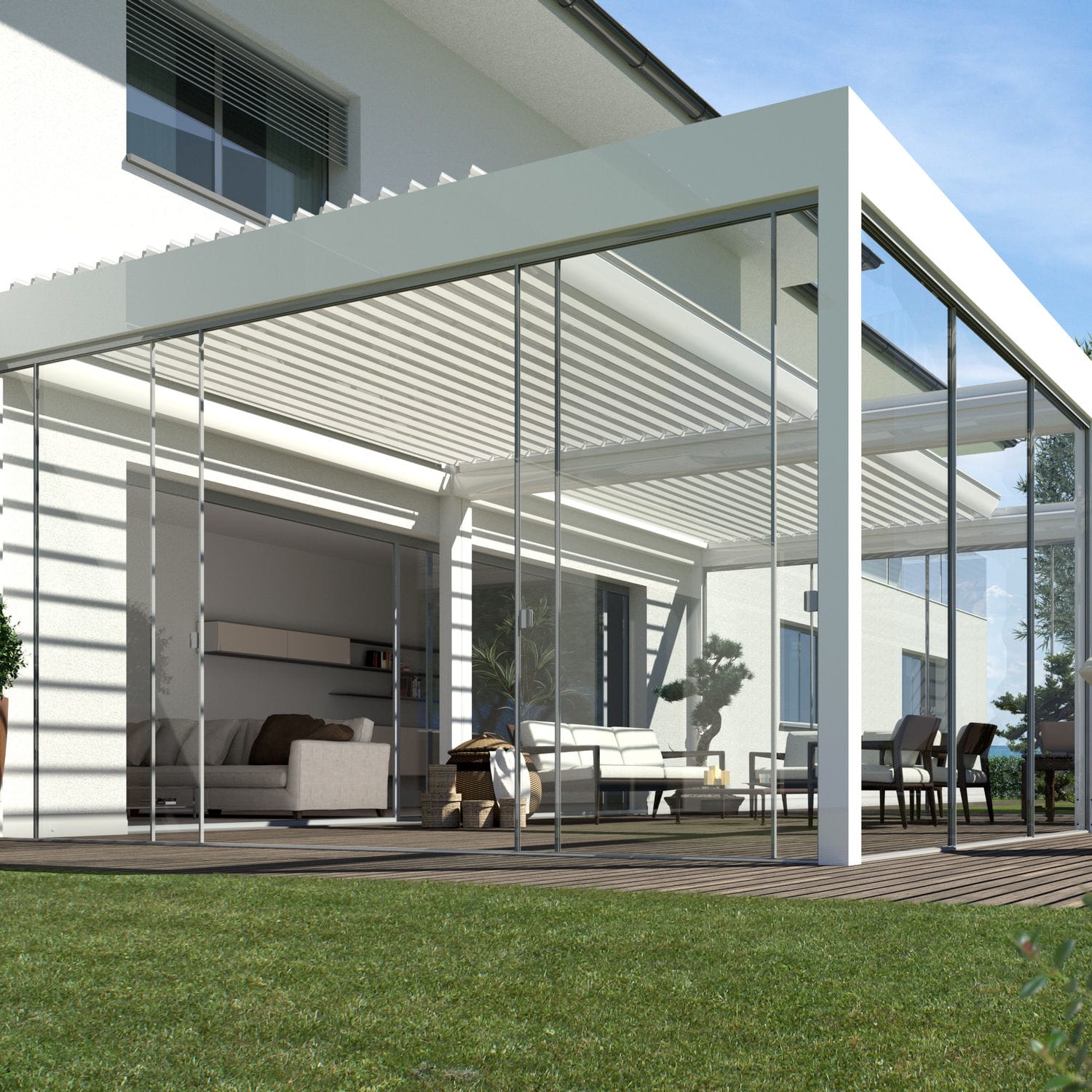 Celosía con lamas de aluminio extruido - OSKURA WATERPROOF - SUNROOM
