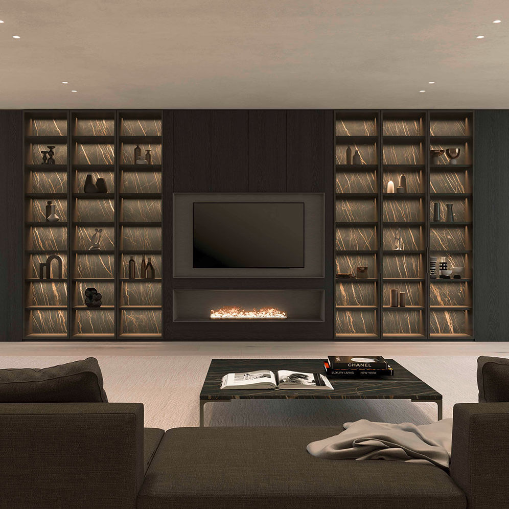 Mueble TV contemporáneo DRESS CODE Olivieri de madera lacada