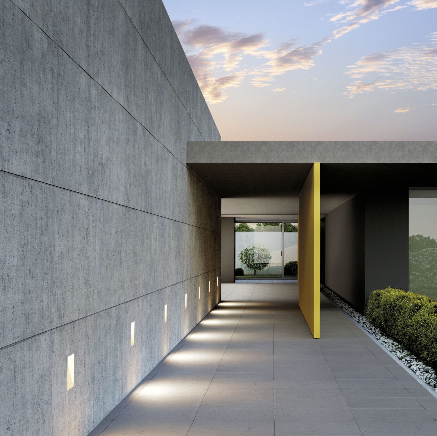 Luminaria empotrable de pared GHOST Simes LED / rectangular / de