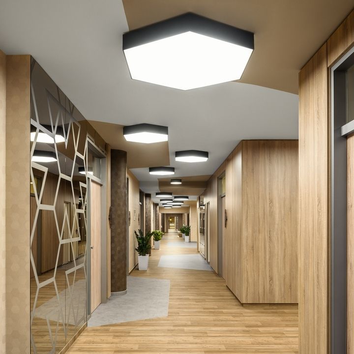 Luminaria LED HEXO XAL hexagonal / IP20 / profesional