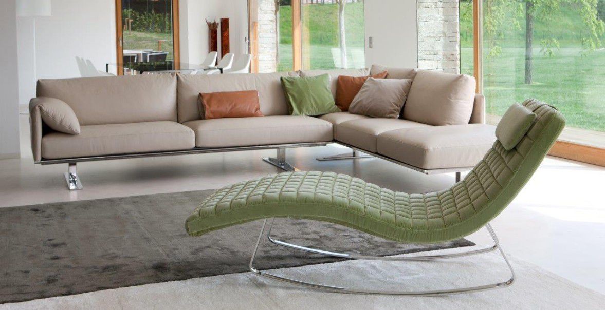 Chaise longue contemporánea PORTER Alpa Salotti de cuero