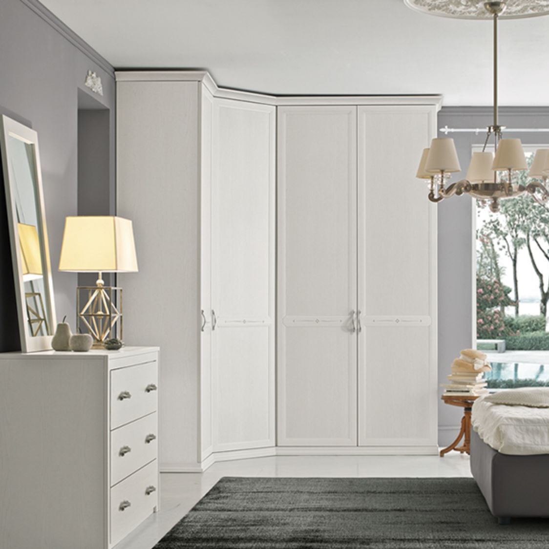 Armario de esquina - AM114 - ColombiniCasa - clásico / de madera lacada