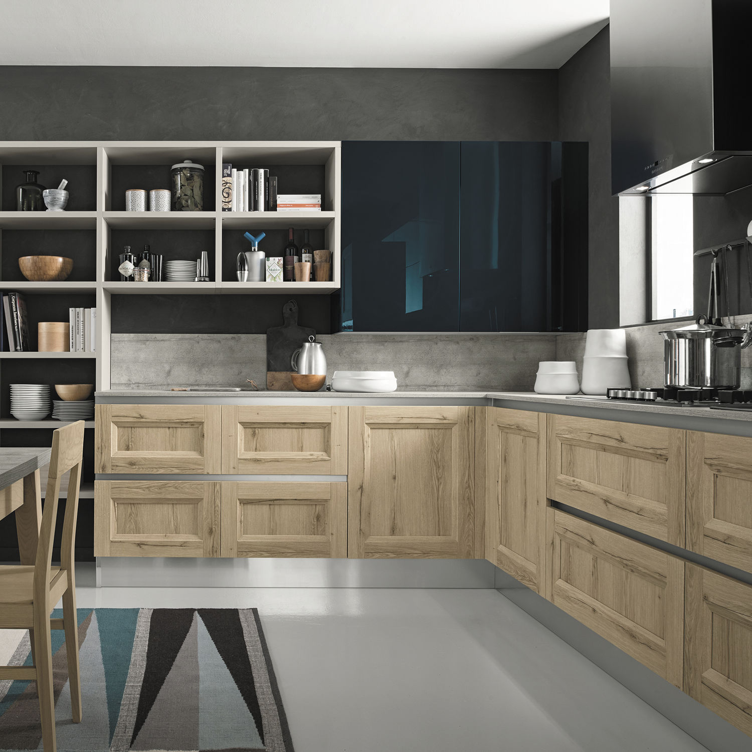 Cocina contemporánea - RIVIERA - ColombiniCasa - de MDF / con isla / en L