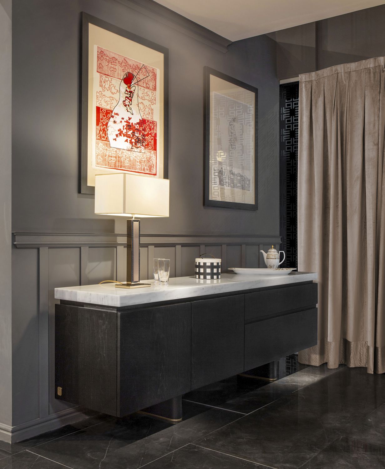 Aparador contemporáneo - CHICAGO - Formitalia Group - de chapa de