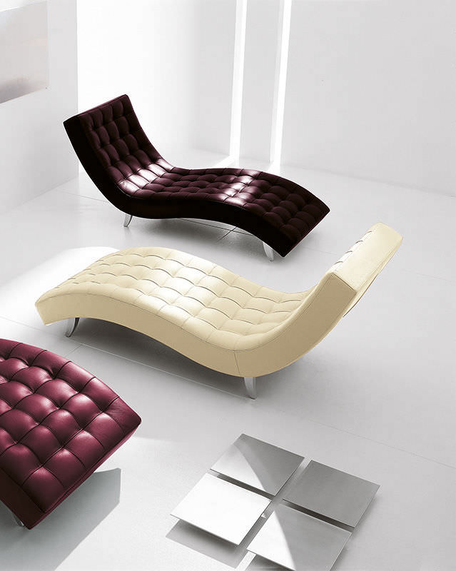 Chaise longue contemporánea DOLCEVITA Gurian de cuero / de
