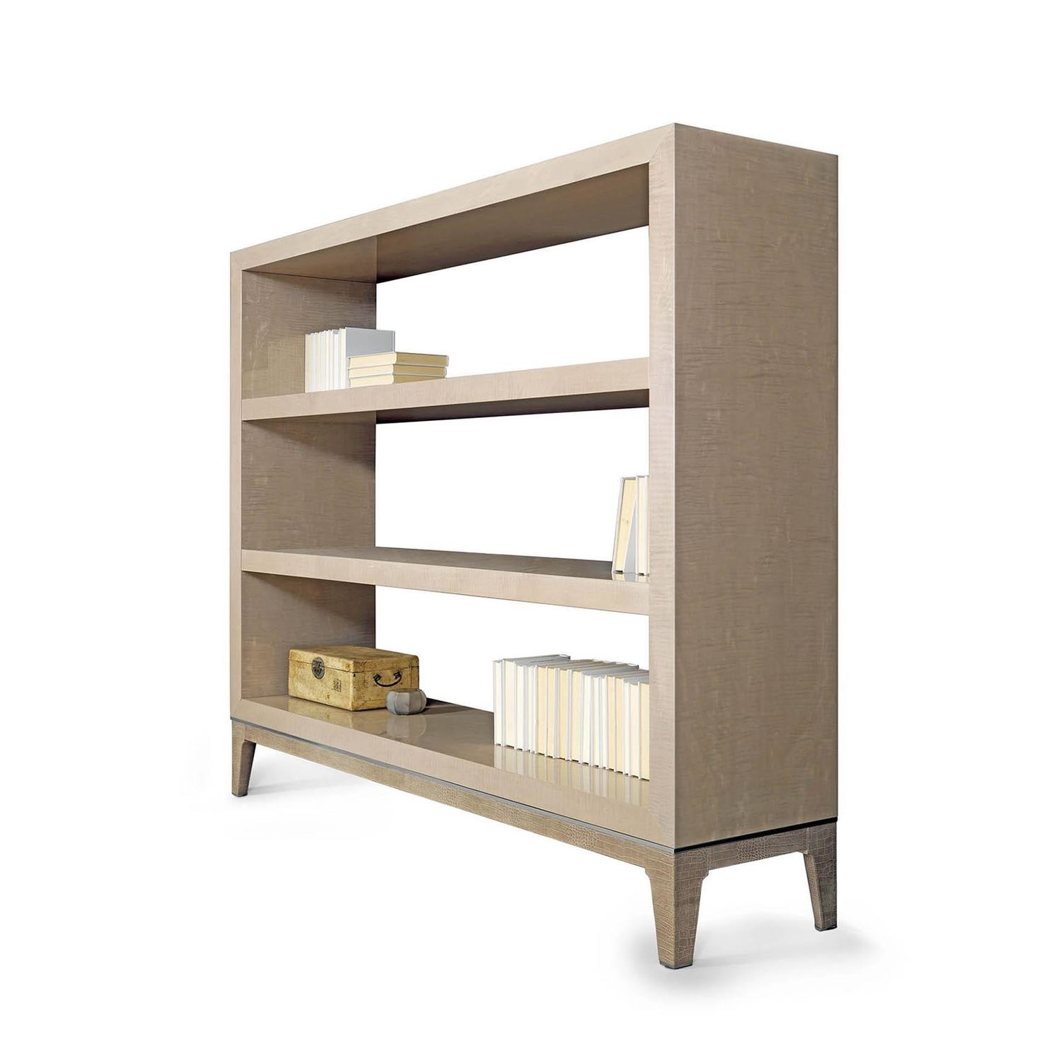 Estantería contemporánea - MPLACE - Malerba - de madera / de cuero