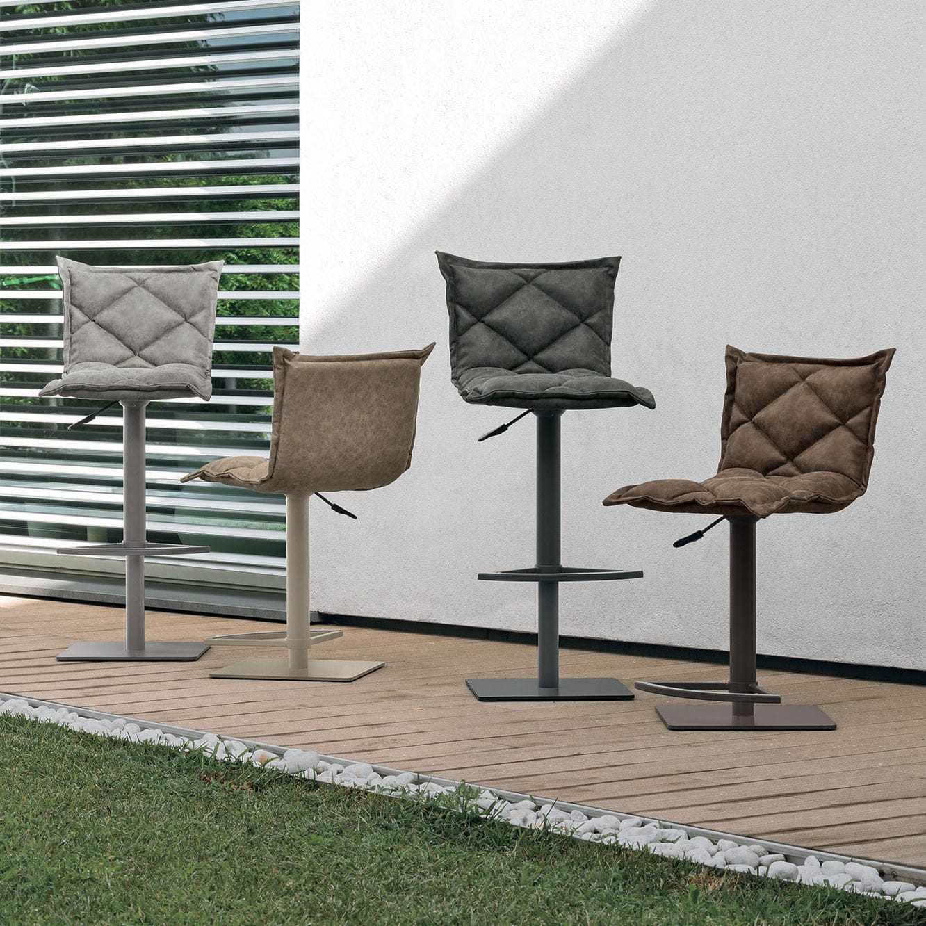 Silla de bar contemporánea - DIGIONE - Target Point New - tapizada