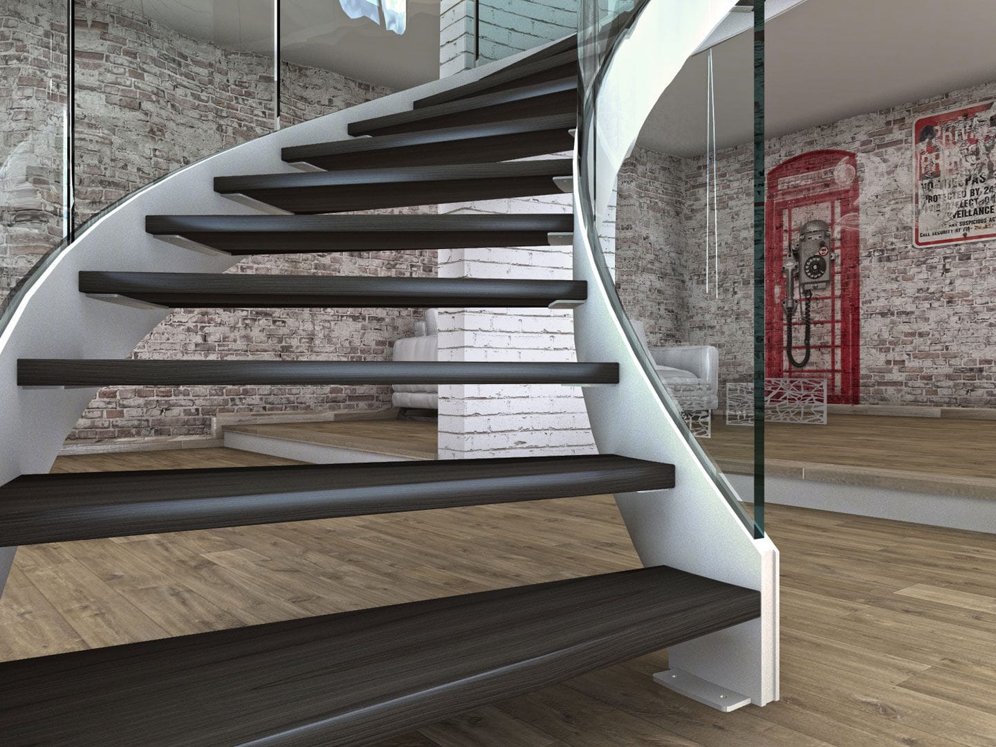 Escalera helicoidal - NAUTILUS T-E-GLASS - ITALIAN FASHION STAIRS