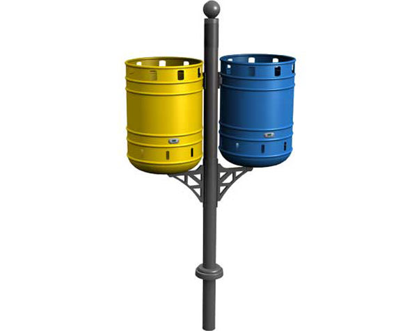 Cubo de basura público - BASCULANT - Benito - de acero galvanizado / de