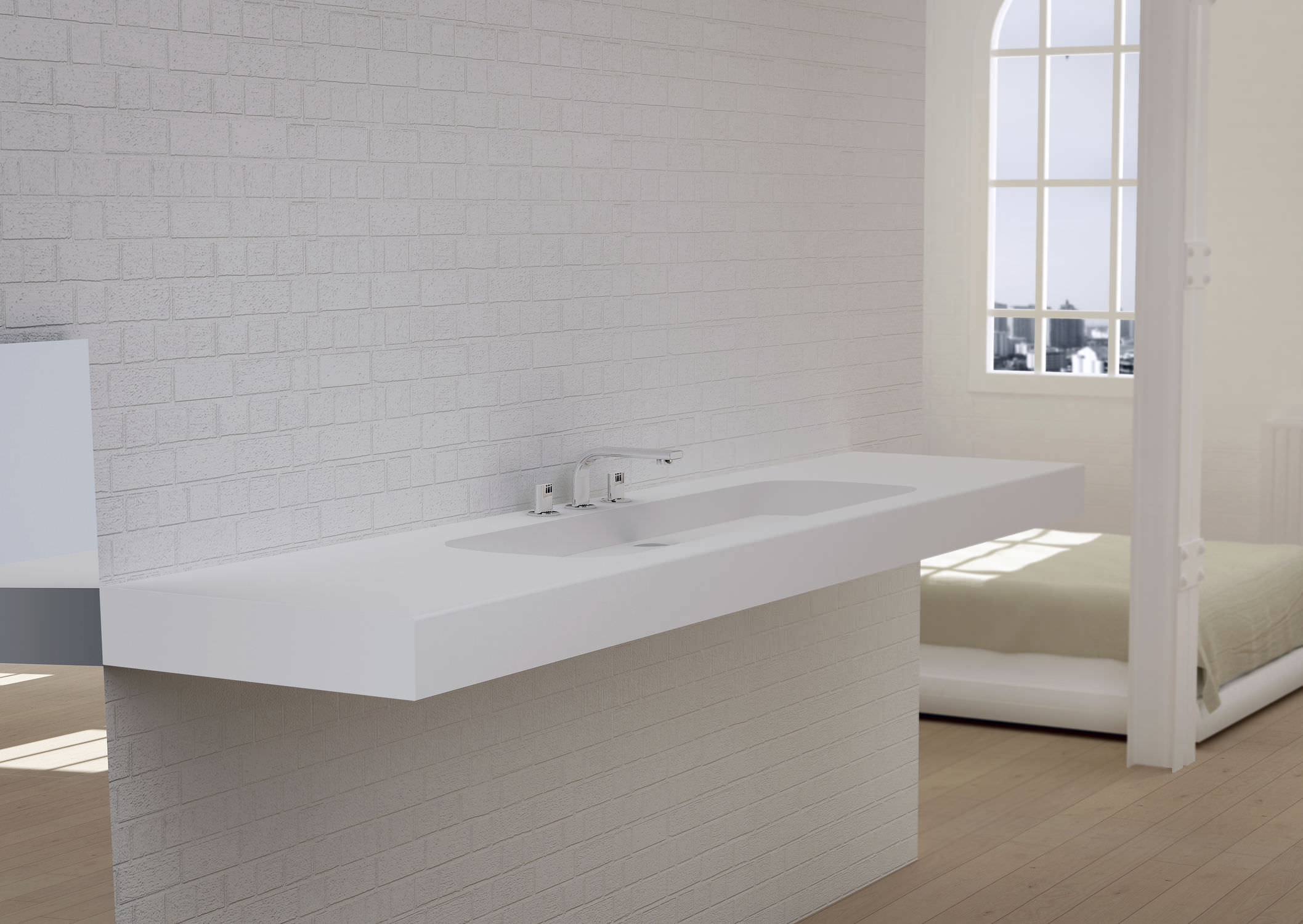 Lavabo suspendido - CODE 1S / 1XL - HIDROBOX by absara - rectangular