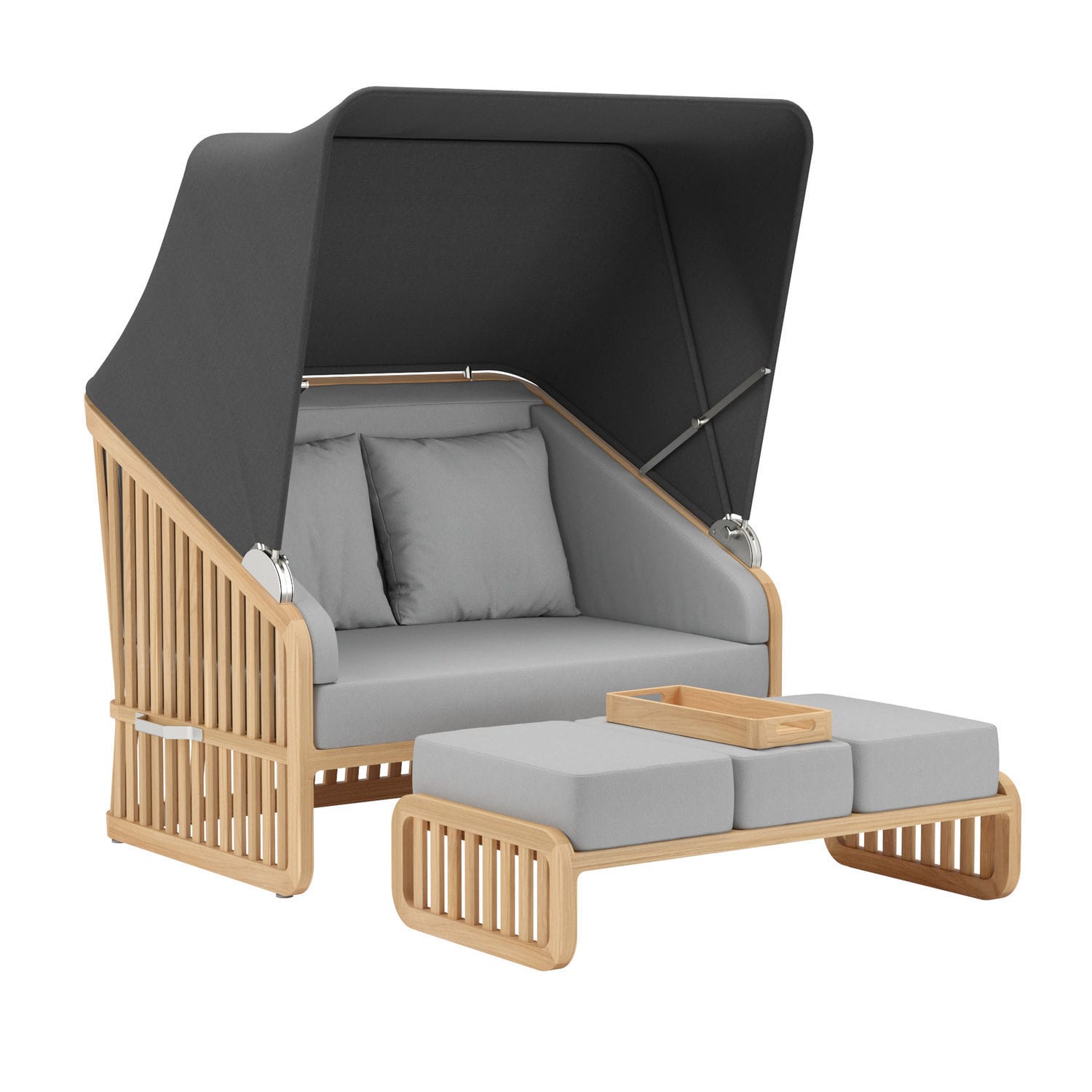 Sofá contemporáneo NEWCASTLE Garpa de exterior / gris / de tejido