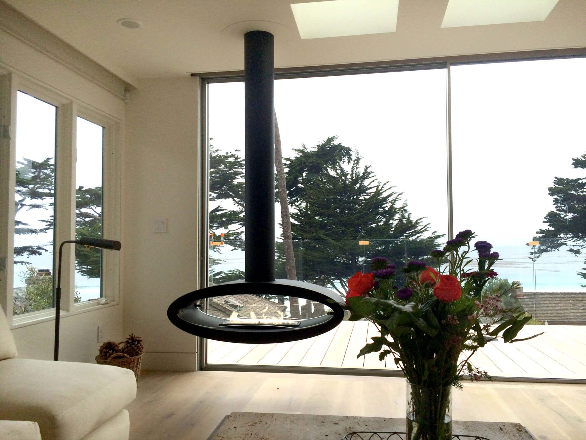 Chimenea de bioetanol - ELLIPSE CEILING - Decoflame - contemporánea