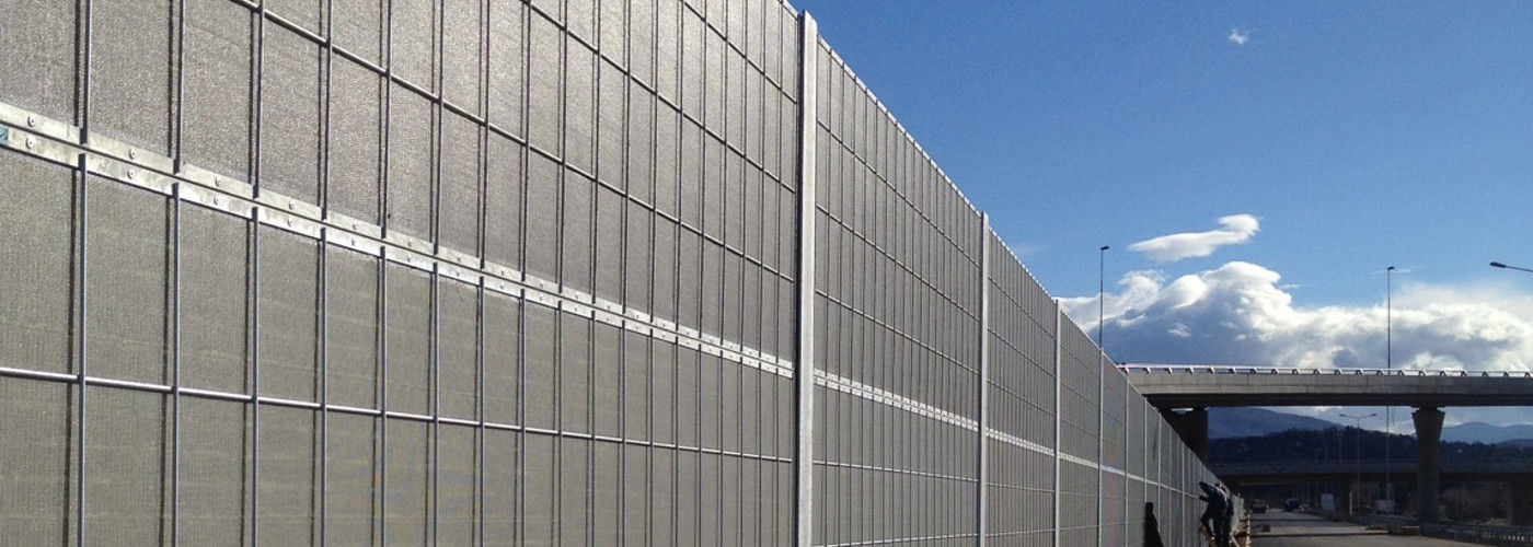 Barrera acústica / fija / de aluminio / para espacio público - ALUFERA