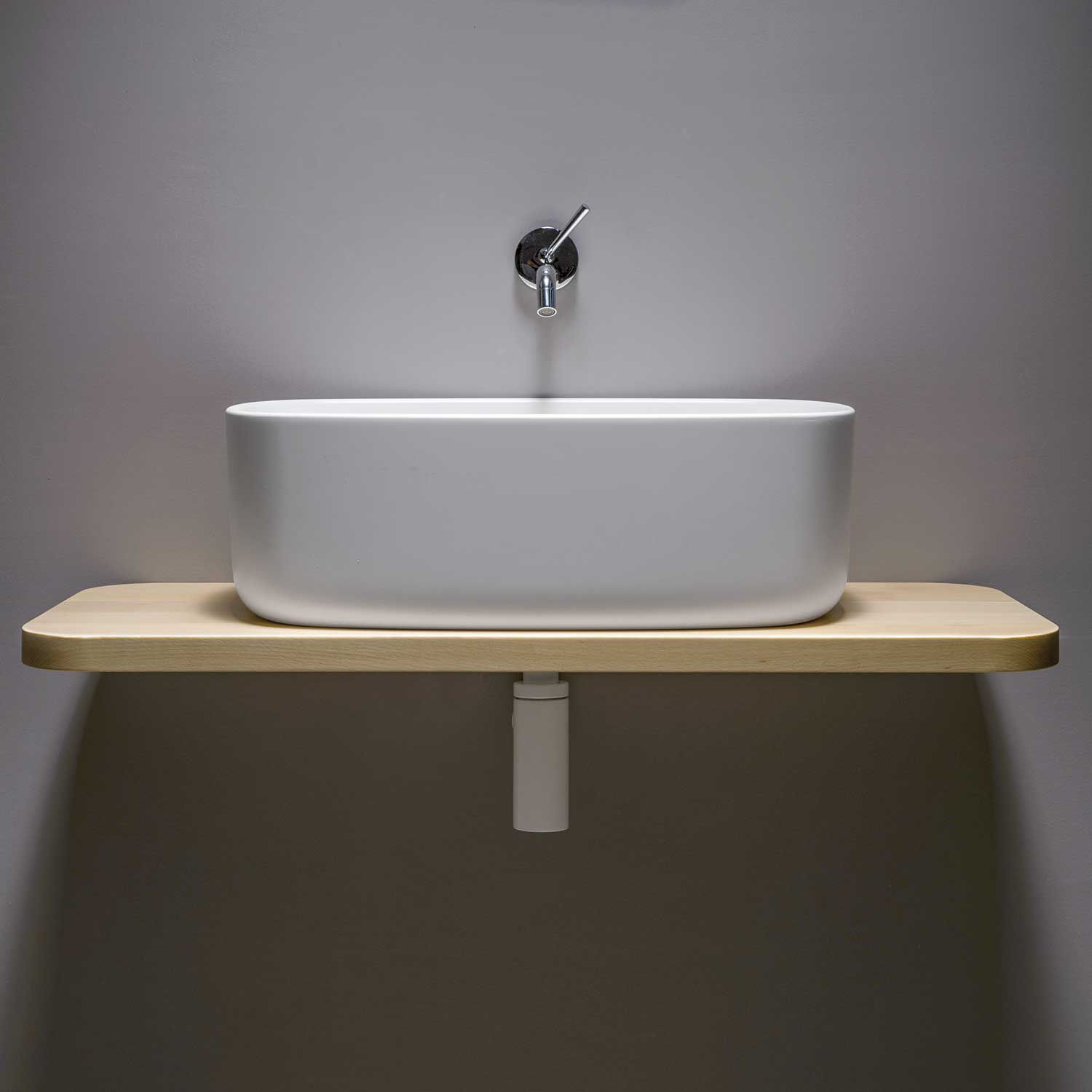 Lavabo sobre encimera - EVER Life Design - rectangular / de cerámica