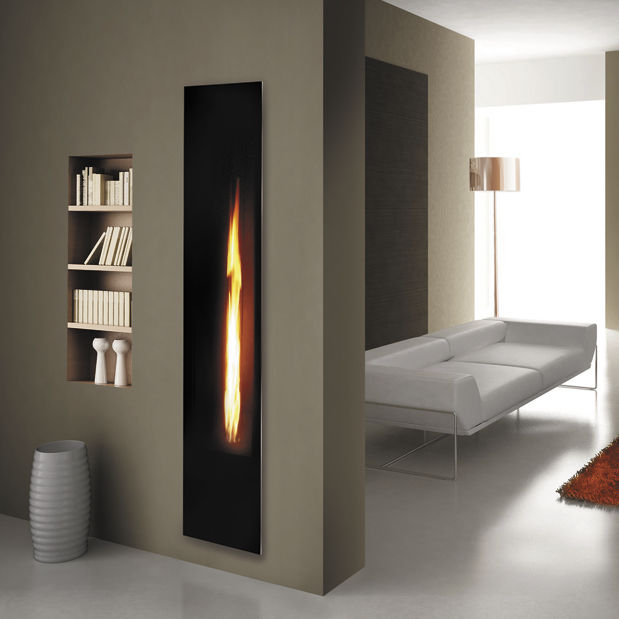 Chimenea insertable de gas - MIRROR - ITALKERO - con mando a distancia