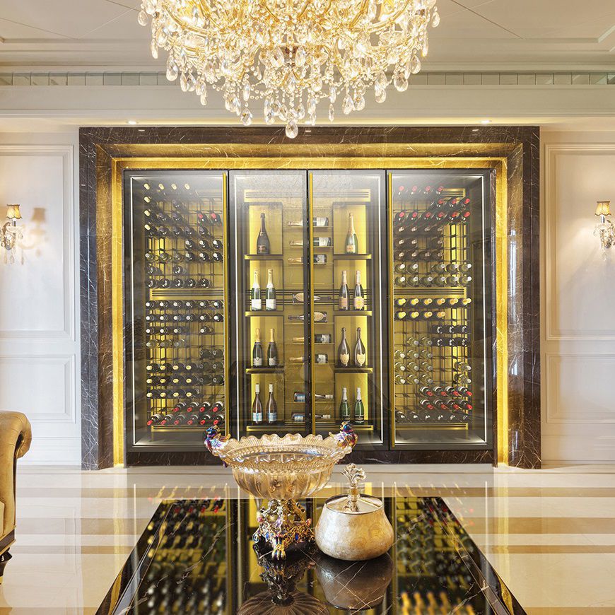 Vinoteca empotrable - LUSSUOSA - ESIGO SRL - de pared / de metal / de