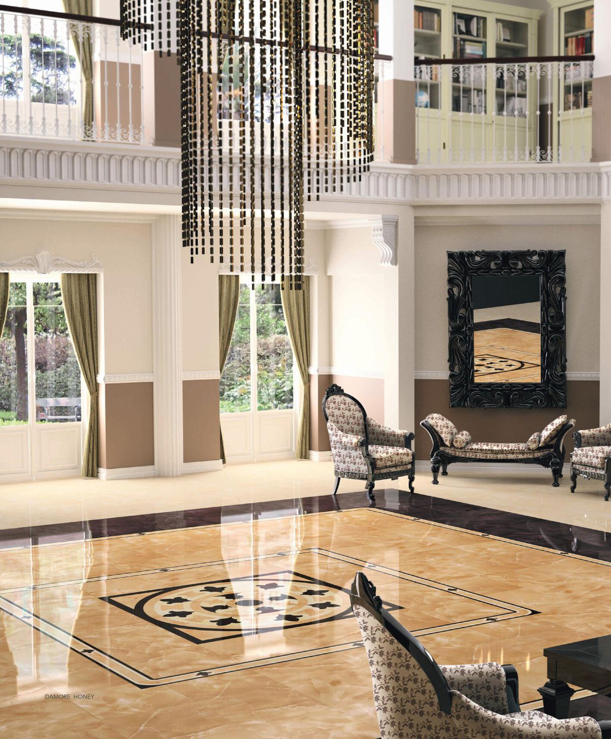 Baldosa de interior - HIGH GLOSS : DAMORE - Ceracasa Ceramica - para