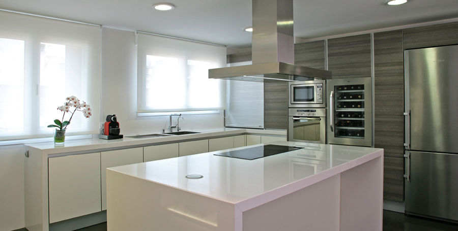 Encimera de compuesto de cuarzo / para cocina - ABSOLUTE BLANC - COMPAC