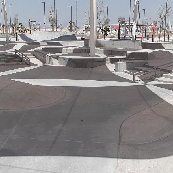 Skatepark de hormigón ABU DHABI, HUDAYRIAT World Skate Parks