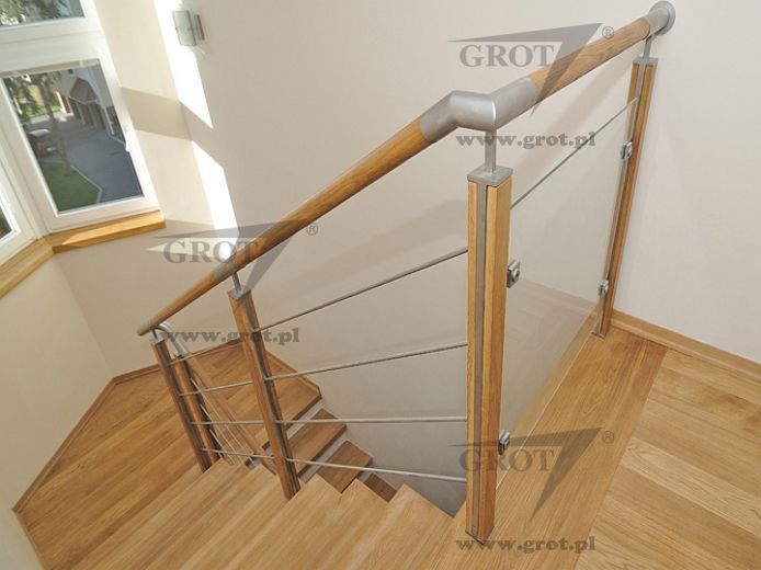 Escalera en U - KACZE 1 - GROT - recta / estructura de metal / con