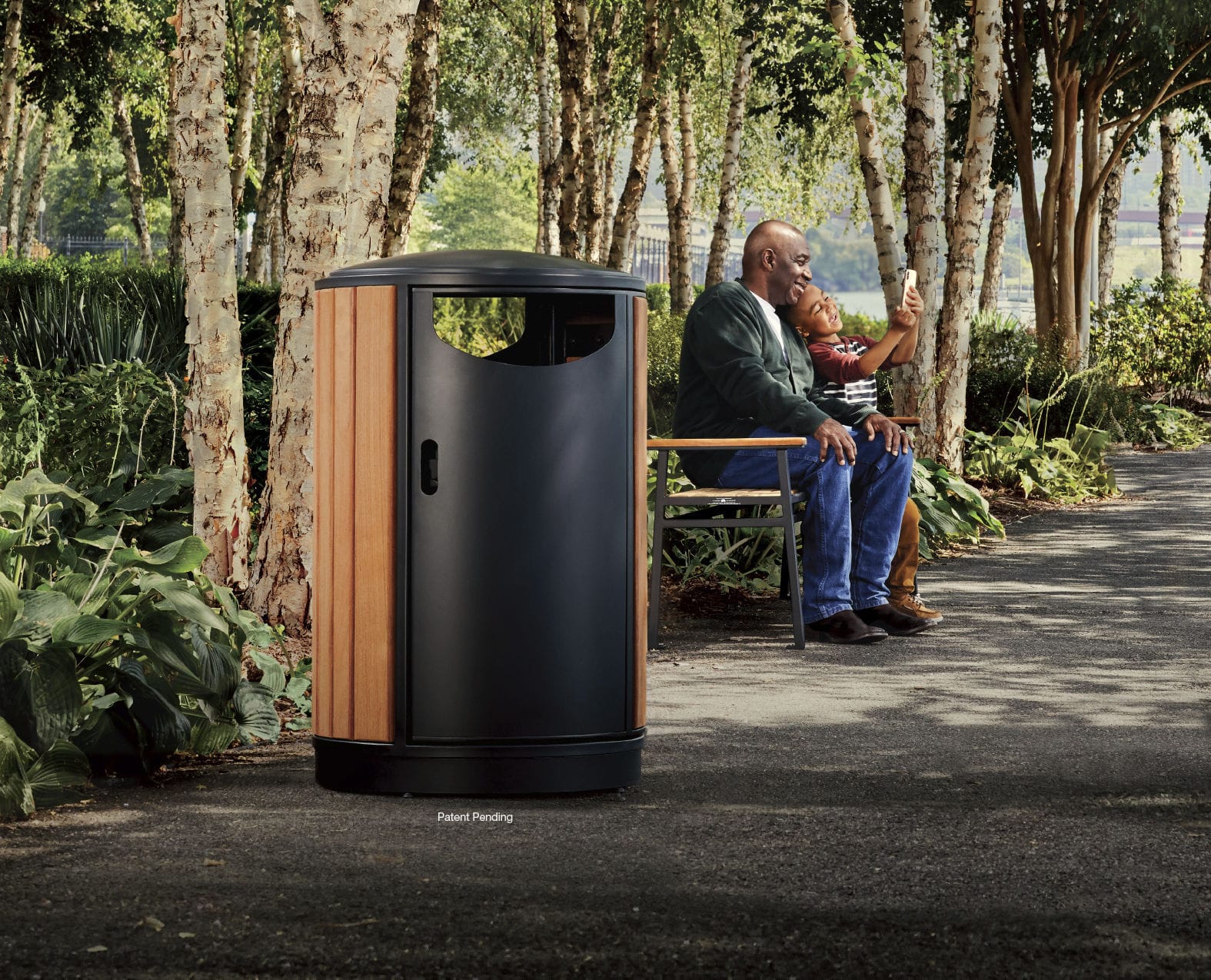 Cubo de basura público - REN SIDE-DOOR/DEPOSIT - Victor Stanley - de