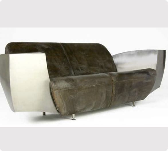 Sofá de diseño original - EASY ONE - ICI ET LA - de exterior / de cuero