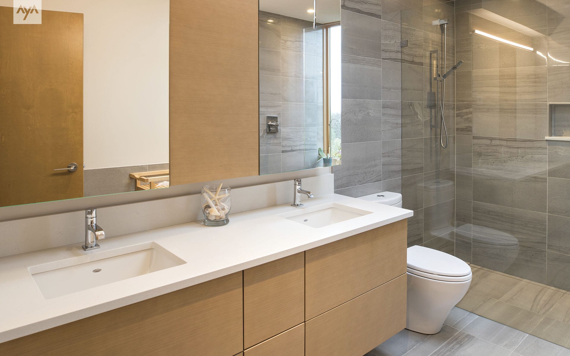 Baño contemporáneo / de roble / de nogal - CIRRUS - AYA kitchens