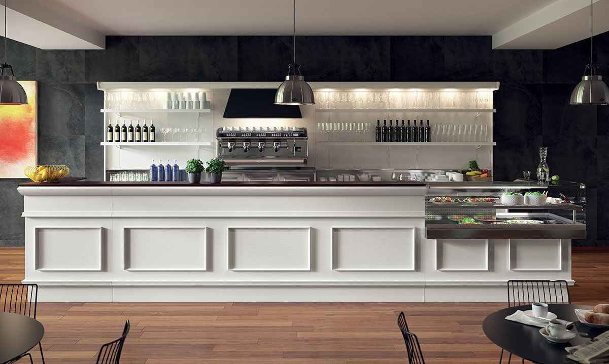 Mostrador de bar / de madera / en L - TRINIDAD 2015 - frigomeccanica