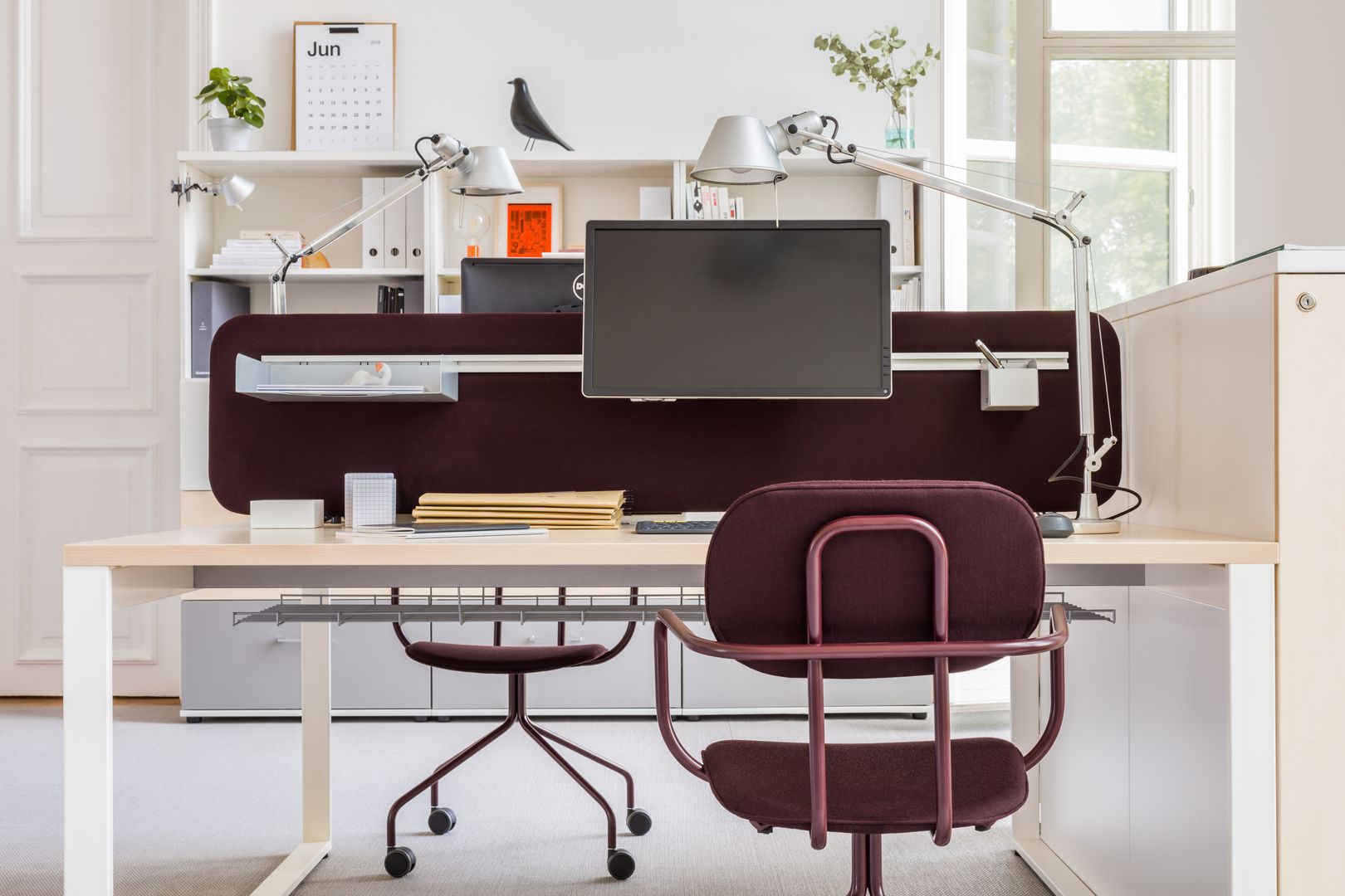 Escritorio para open space - OGI Q BENCH - MDD - de roble / de abedul