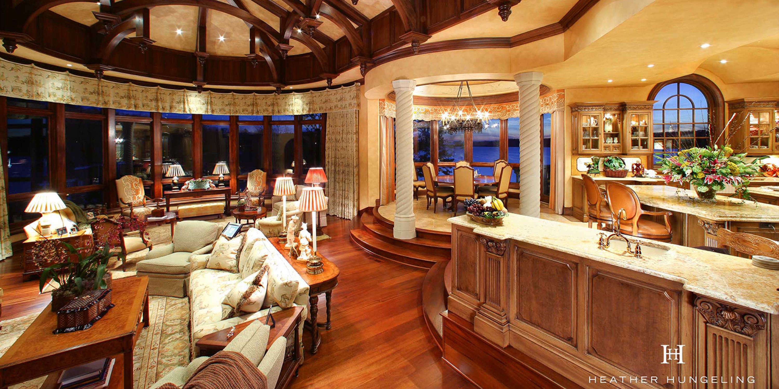 Cocina clásica - ADAIR - Clive Christian - de roble / de arcilla / con isla