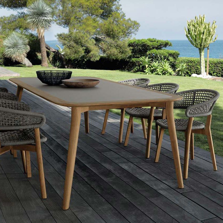 Silla de jardín contemporánea - MOON - TALENTI - con reposabrazos