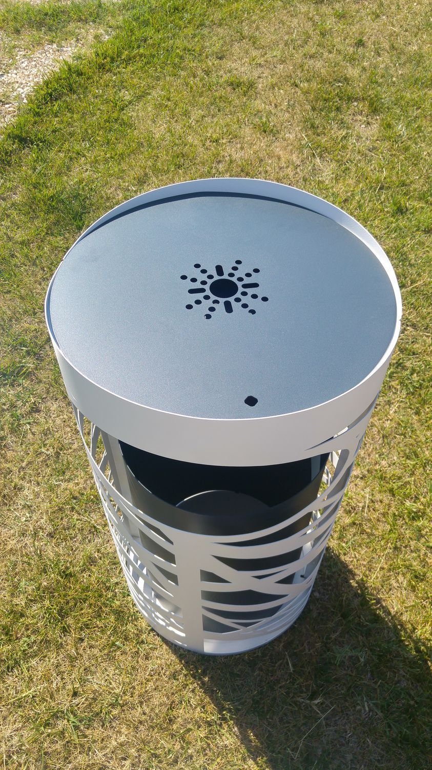 Cubo de basura público - BOBBY - CITYSI srl - de acero / con cenicero