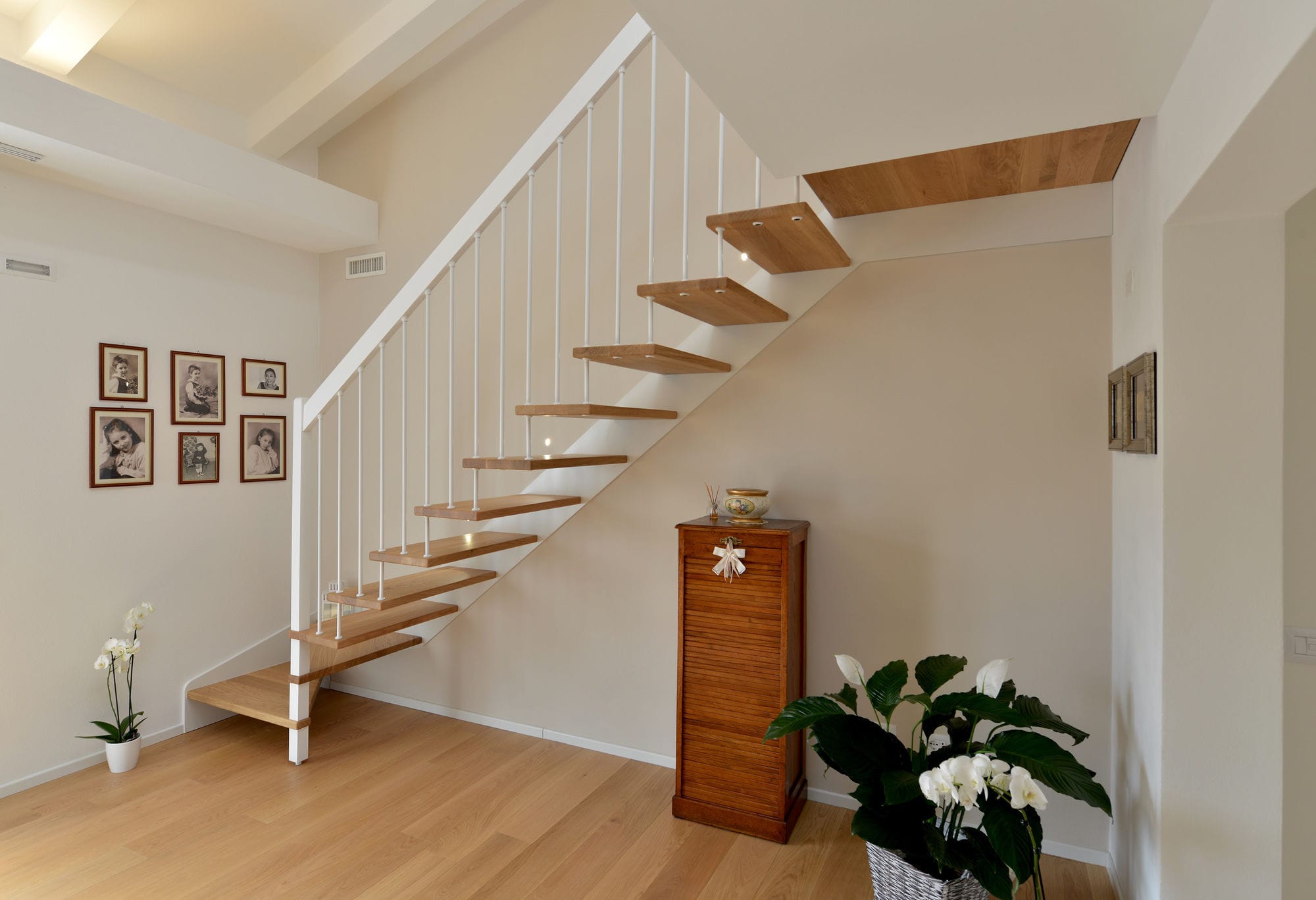 Escalera en L - ALIANTE EASY - TECNOSCALE - estructura de madera / con