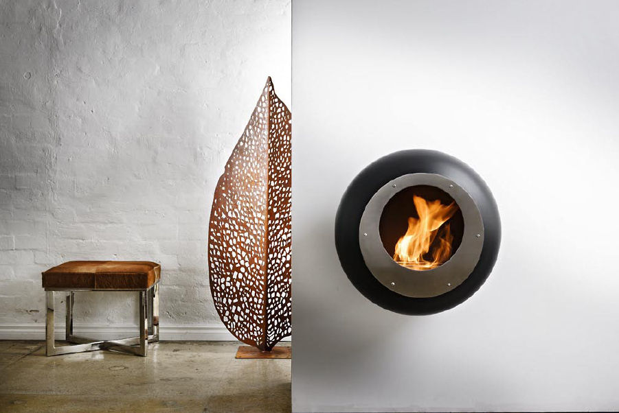 Chimenea de bioetanol - VELLUM BLACK - Cocoon Fires - contemporánea