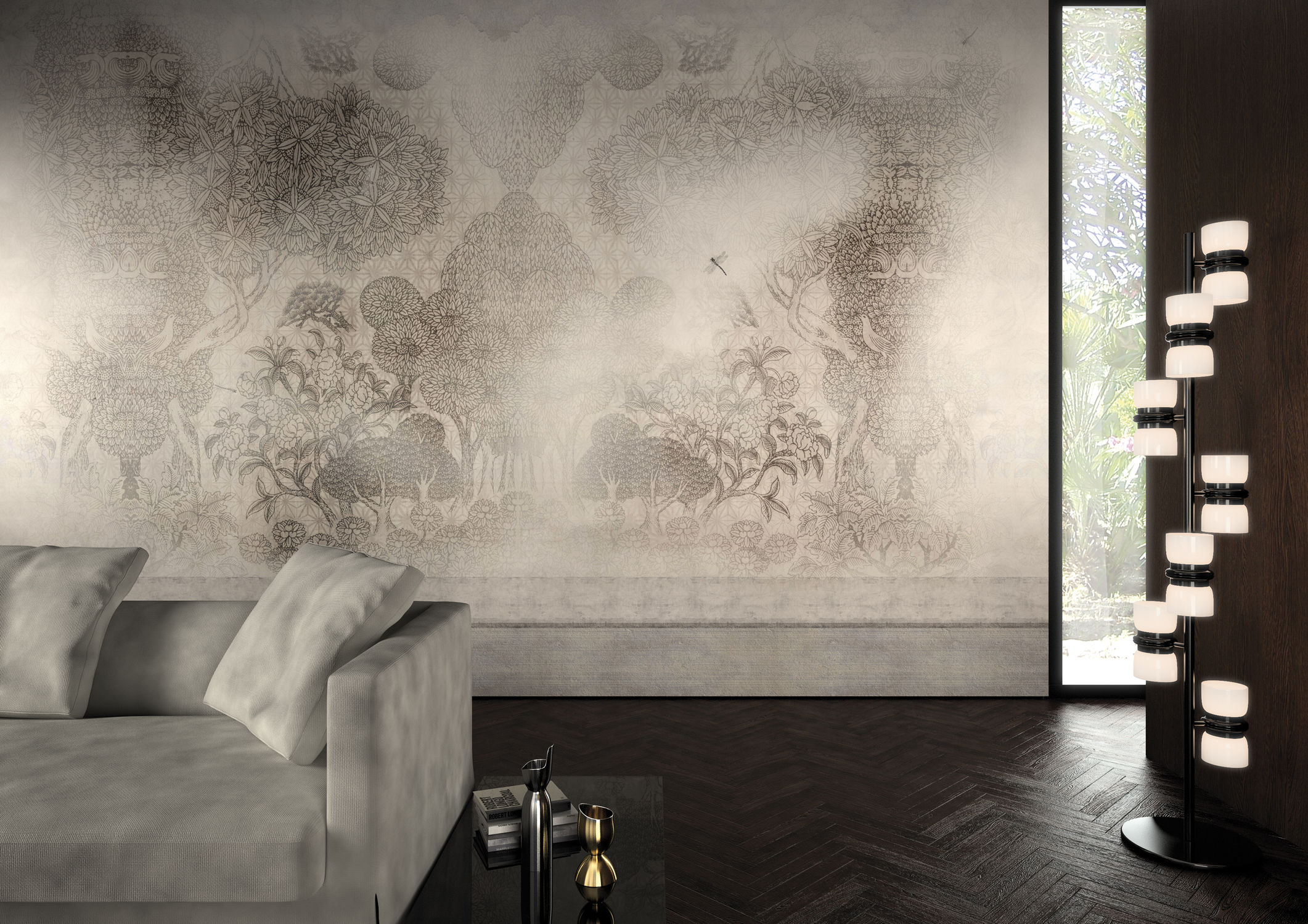 Revestimiento de pared de vinilo / para uso residencial / para el