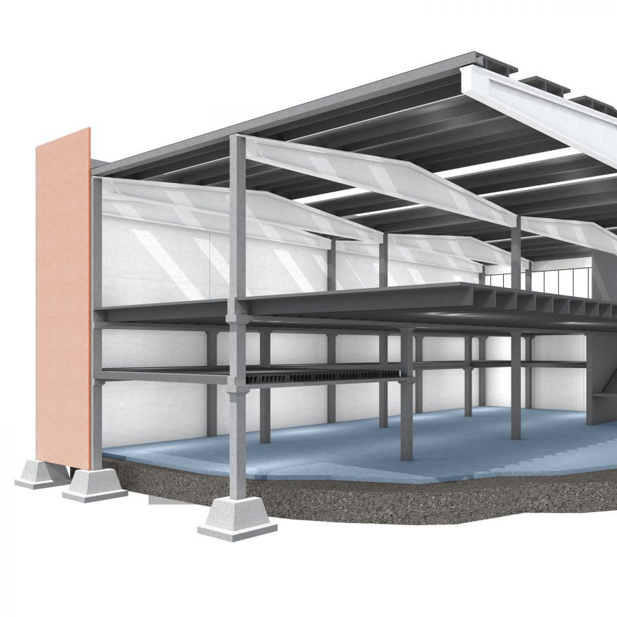 Zapata prefabricada - EBAWE Anlagentechnik GmbH - con dado de