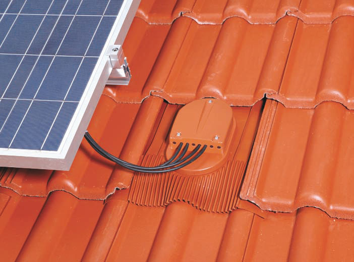 Estructura de soporte para cubierta de tejas - VENDUCT® SOLAR PV